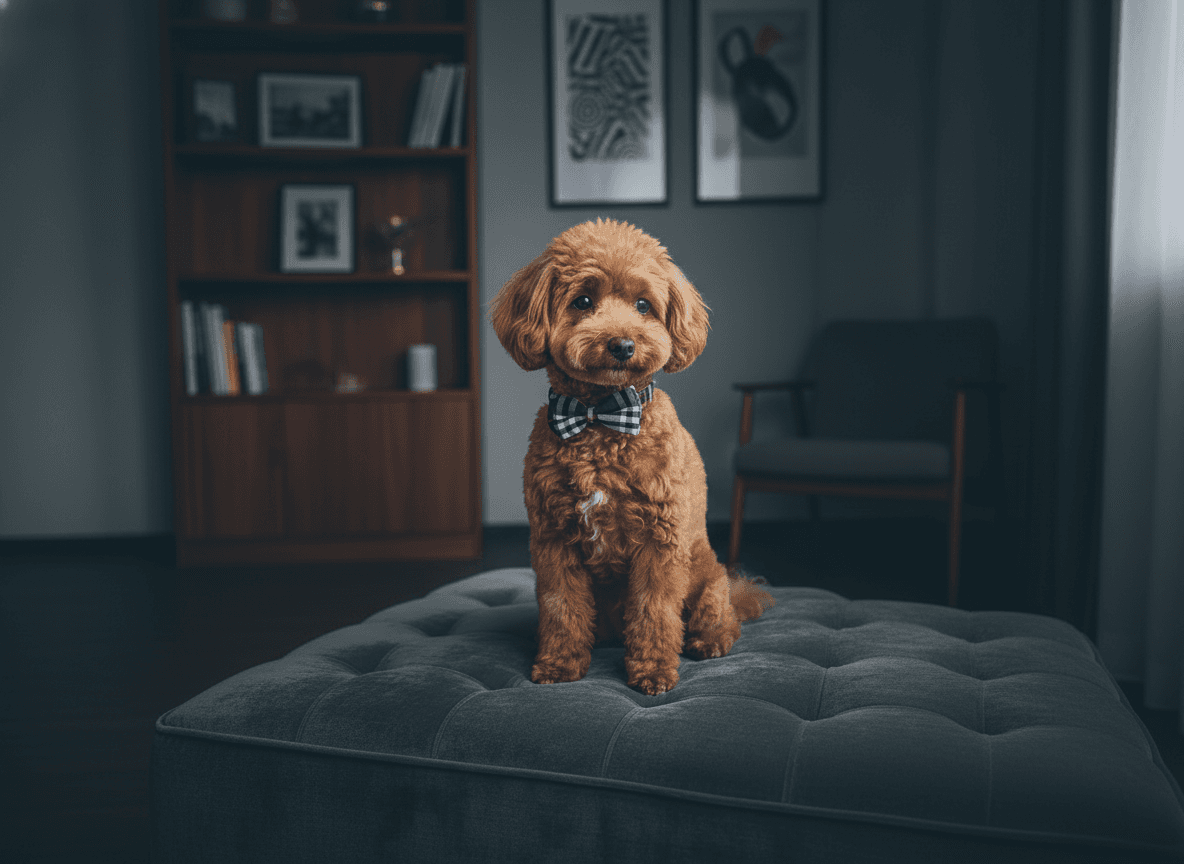 犬首輪 蝶ネクタイ付きチェック柄軽量犬首輪