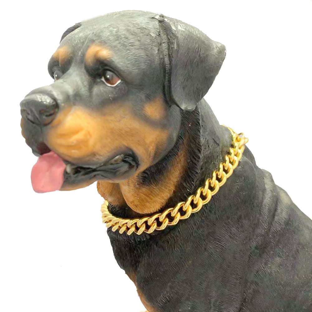 犬首輪 高級感溢れる喜平チェーン犬用首輪