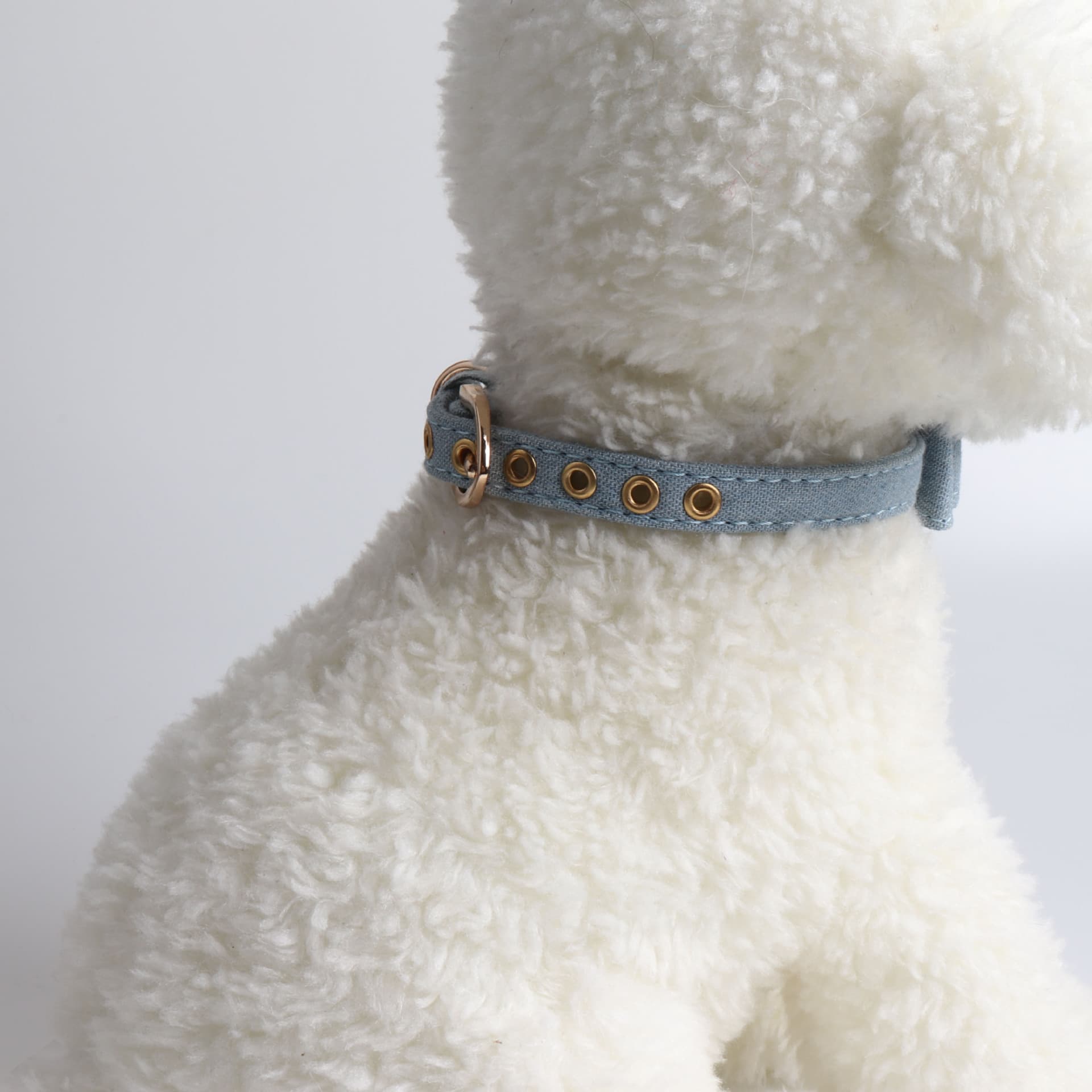 犬首輪 上品な蝶結び付き布製犬首輪小型犬用