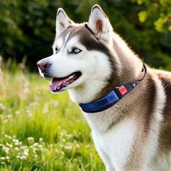 リフレクター素材使用 クッション付き光る安全犬首輪