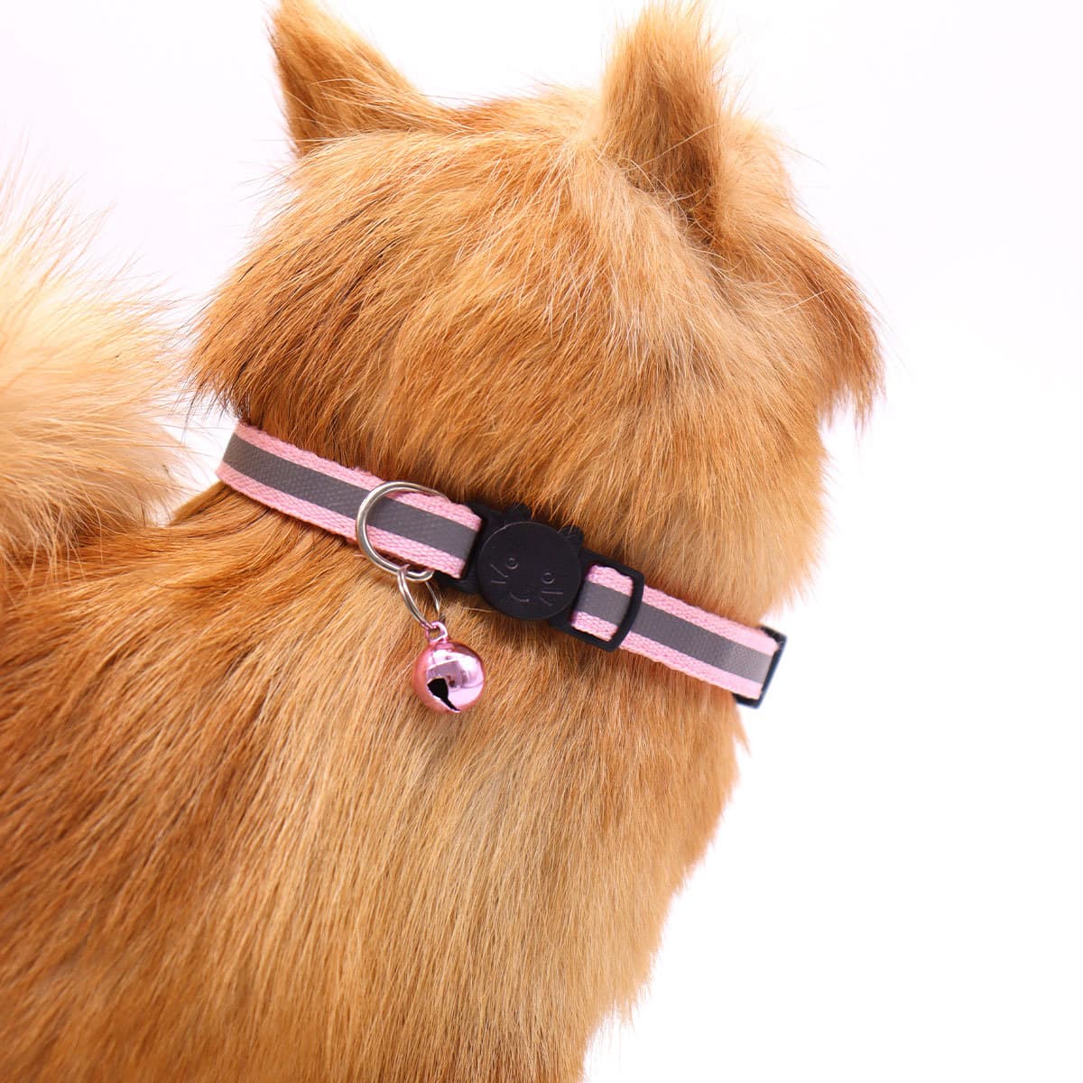 犬首輪 反射テープ付き鈴付き安全犬首輪